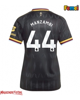 Aston Villa Johan Manzambi #44 Tricou Fotbal Replică 2026-27 Femei Deplasare